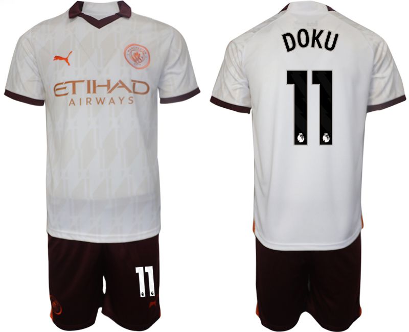 Men 2023-2024 Club Manchester City away white #11 Soccer Jersey->manchester city jersey->Soccer Club Jersey